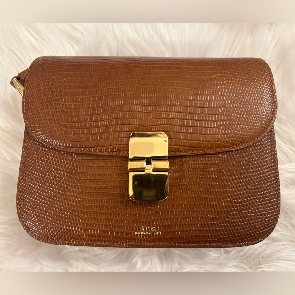 A.P.C Grace bag crossbody lizard embossed leather